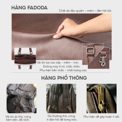 Cặp xách da công sở Laptop 14 inch FADODA FCD312 - Vintage, Cao cấp, Chống thấm nước