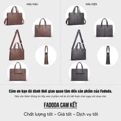 Cặp xách da công sở Laptop 14 inch FADODA FCD312 - Vintage, Cao cấp, Chống thấm nước