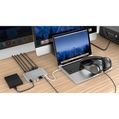 Cổng Chuyển Đổi HYPERDRIVE ULTIMATE 11 Cổng USB-C HUB Cho MacbookPro/Laptop/PC - GN30