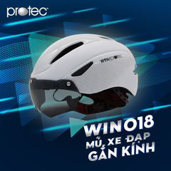 Nón Bảo Hiểm Xe Đạp Có Kính Thể Thao PROTEC WIN 001