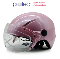 Mũ bảo hiểm 1/2 đầu Có Kính PROTEC VIC, size lớn, độ che phủ sâu hơn
