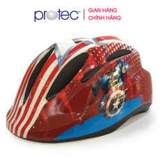 Mũ Bảo Hiểm Xe Đạp Trẻ Em PROTEC SMILE, Cho Bé Trai Từ 1-12 Tuổi, Họa Tiết Mạnh Mẽ Năng Động