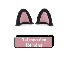 Tai mèo gắn mũ bảo hiểm (1 cặp), siêu dễ thương, đáng yêu vô hạn
