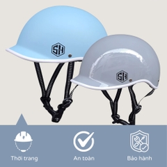 Mũ bảo hiểm 1/2 đầu Napoli N02 kiểu Nhật, Free Size cho vòng đầu 55-58cm - Hàng Chính Hãng