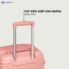 Vali kéo nhựa TRAVELKING 8802 size xách tay cabin 19 inch - Chống rạch, nới rộng 25%, khóa TSA, sạc USB