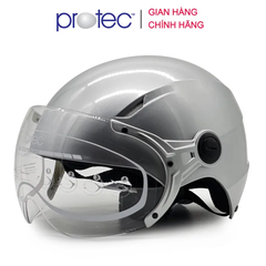 Mũ bảo hiểm 1/2 đầu Có Kính PROTEC VIC, size lớn, độ che phủ sâu hơn