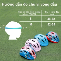 Mũ Bảo Hiểm Xe Đạp Trẻ Em PROTEC SMILE, Cho Bé Trai Từ 1-12 Tuổi, Họa Tiết Mạnh Mẽ Năng Động