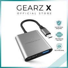 Cổng Chuyển HYPERDRIVE 4K HDMI 3-in-1 USB-C Hub For Macbook, ipad, surface, pc /Iphone 15 pro – HD259A