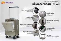 Vali Khung Nhôm Doanh Nhân 20 inch HÙNG PHÁT Travelking 8082