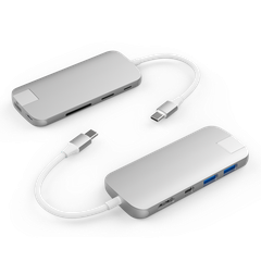 Cổng Chuyển HyperDrive Slim 8 in 1 USB-C Hub For Macbook, Ipad, PC/Iphone 15 HD247B
