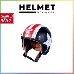 Mũ Bảo Hiểm Andes 3/4 Đầu Luxury 382DB-Tem Nhám-K72