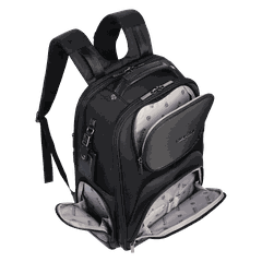 Balo doanh nhân laptop 15.6 inch SAKOS Impona mở rộng 90 độ có cổng sạc USB, tag tên, đai gài cần kéo vali