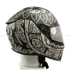 Mũ bảo hiểm fullface 1 kính SUNDA 822 - MBH phượt, biker, thoáng khí, êm dày, thiết kế tinh tế, cá tính