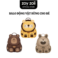 Balo đi học cho bé Zoy Zoii Forest animal backpack cho bé trai, bé gái mầm non Mã B38