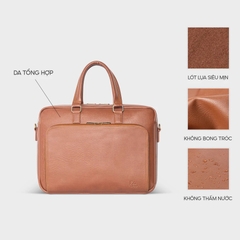 Cặp xách da công sở Laptop 15.6 inch FADODA FCD301 - Lịch lãm, nhiều ngăn, chống thấm nước