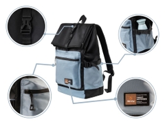 Balo teen MR VUI 1028 laptop 14 inch nắp gập dành cho học sinh sinh viên - Tối giản, vải dày dặn trượt nước