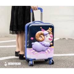 Vali Kéo Nhựa Cho Bé Size Xách Tay BEDDYBEAR In Hình Dập Nổi 3D Cừu 17 inch LV-CUU
