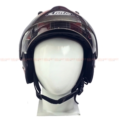 Mũ bảo hiểm 3/4 đầu có kính ANDES 306E tem thể thao - MBH mô tô phượt 1 kính dày êm, chắc chắn, an toàn