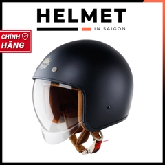 Mũ bảo hiểm 3/4 đầu kính âm ROYAL M139 trơn - MBH giấu kính unisex chuẩn an toàn, chịu va đập mạnh
