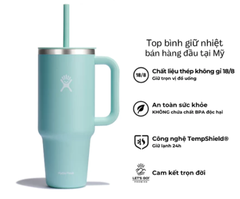 Ly giữ nhiệt Hydro Flask 40 oz Around Travel Tumbler kèm ống hút