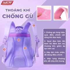 Balo Chống Gù Dành Cho Học Sinh Cấp 2 HASUN HS 2541.2
