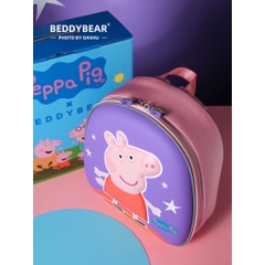 Balo Mẫu Giáo Chống Thất Lạc Cho Bé BEDDYBEAR Heo Peppa Pig Tím ZS-HEOTIM