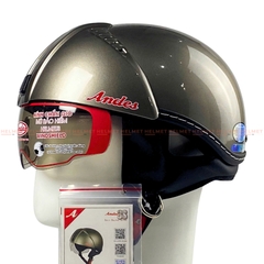 Mũ bảo hiểm 1/2 đầu kính âm ANDES 3S181 - MBH nửa đầu giấu kính chuẩn an toàn, chịu va đập