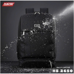 Balo laptop 15.6 inch HASUN 2650 chuẩn xuất khẩu, chống thấm hiệu quả, đai gài vali tiện lợi