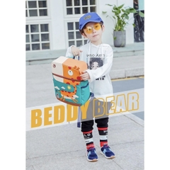 Balo Tiểu Học Chống Gù BEDDYBEAR Cute Bag Họa Tiết Hươu Cao Cổ Cho Bé YE-HUOU