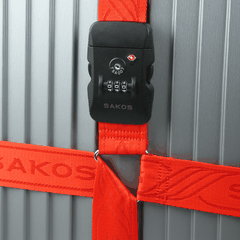 Dây Đai Khóa Hành Lý SAKOS KING LOCK 2 Chiều Có Khóa Số An Ninh TSA
