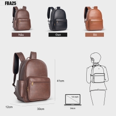 Balo Da Công Sở Unisex Laptop 14 inch FADODA FBA25