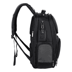 Balo doanh nhân laptop 15.6 inch SAKOS Impona mở rộng 90 độ có cổng sạc USB, tag tên, đai gài cần kéo vali