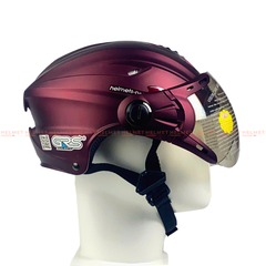 Mũ bảo hiểm 1/2 đầu size lớn GRS A760K có kính – Siêu Nhẹ, Cực Êm, Chống Trầy