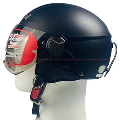 Mũ Bảo Hiểm Nửa Đầu Có Kính (Mới) Andes 3S109KM-Nhám