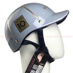 Mũ bảo hiểm lưỡi trai 1/2 đầu NAPOLI N688 - MBH kết nửa đầu 6 múi chuẩn an toàn, nhẹ thoáng, che nắng mưa