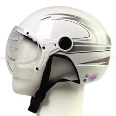 Mũ bảo hiểm 1/2 đầu Có Kính PROTEC VIC Độ che phủ sâu hơn