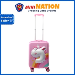 Vali Kéo Nhựa Cho Bé Gái BEDDYBEAR In Hình Dập Nổi 3D Kỳ Lân Unicorn Size Xách Tay 17 inch BJX-LV-001-KYLAN