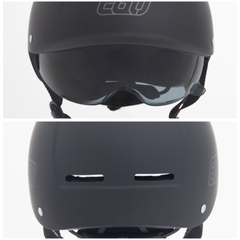 Mũ bảo hiểm 1/2 đầu EGO E-20 kính âm chống chói - MBH nửa đầu có khe thông gió, núm vặn điều chỉnh size