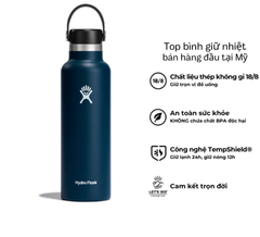 Bình giữ nhiệt Hydro Flask 21 Oz Standard Flex Cap có nắp xoay