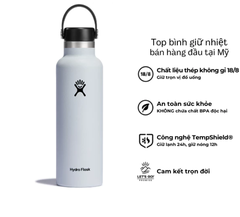 Bình giữ nhiệt Hydro Flask 21 Oz Standard Flex Cap có nắp xoay