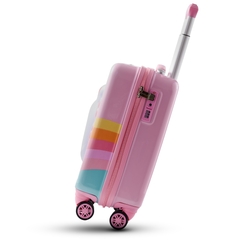 Vali Kéo Nhựa Cho Bé Gái BEDDYBEAR In Hình Dập Nổi 3D Kỳ Lân Unicorn Size Xách Tay 17 inch BJX-LV-001-KYLAN