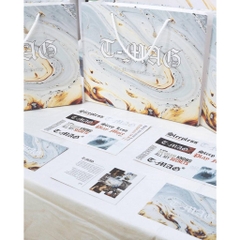 Túi giấy chống nước cao cấp T-MAG | Túi xách giấy thời trang, bền đẹp, họa tiết marble sang trọng, đựng quà, shopping