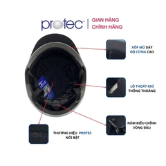 Mũ bảo hiểm thời trang siêu nhẹ Protec IM01 / IM03, nặng chỉ 350g, mẫu mới, an toàn gấp bội