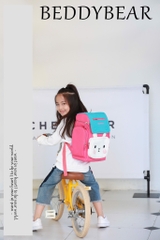 Balo Chống Gù BEDDYBEAR Cho Bé Gái Tiểu Học Thỏ Pipi Màu Hồng XS-HONG