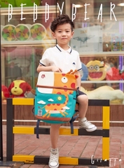 Balo Tiểu Học Chống Gù BEDDYBEAR Cute Bag Họa Tiết Hươu Cao Cổ Cho Bé YE-HUOU