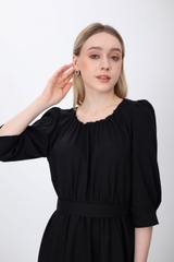 Đầm rút dây Dahlia Đen