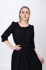 Đầm rút dây Dahlia Đen