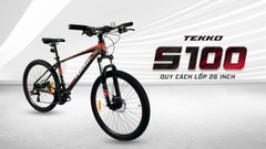 Xe đạp thể thao Tekko S100 Khung nhôm cao cấp, cỡ 26 inch Phù hơp với người cao từ 1m45 trở lên