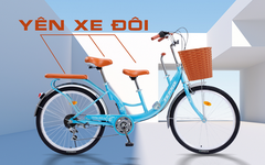 Xe đạp Tekko cho mẹ và bé C250 bánh 24 inch, có 7 tốc độ đạp cực nhẹ