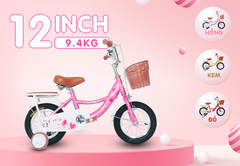 Xe đạp Tekko 3 bánh trẻ em Lotus Khung thép, 4 cỡ bánh phù hợp cho bé từ 2 đến 9 tuổi
